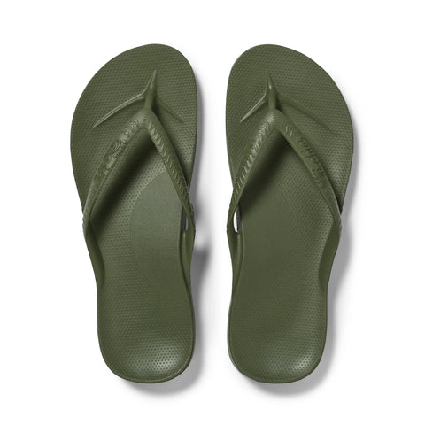 Arch Support Flip Flops - Classic - Olive